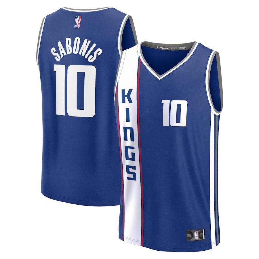 Men Sacramento Kings #10 Domantas Sabonis Fanatics Branded Blue City Edition 2023-24 Fast Break NBA Jersey